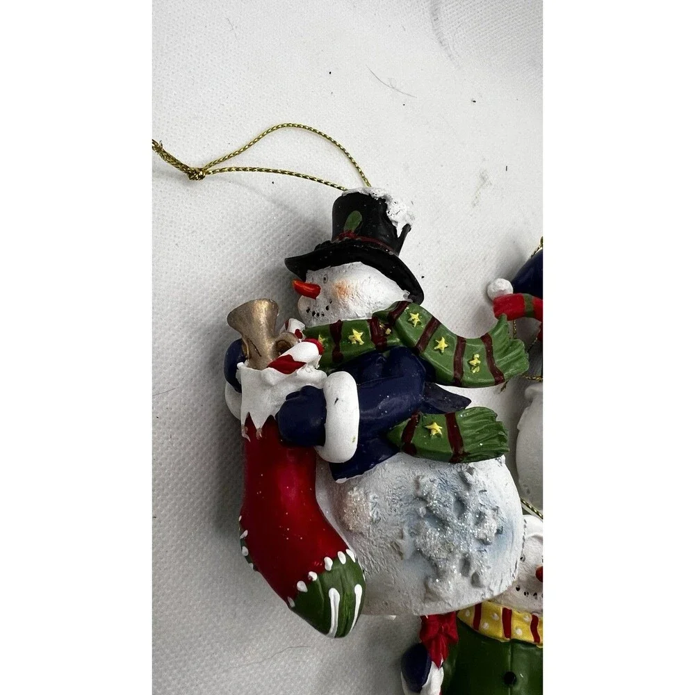 Set 3 Lighting Snowman Christmas Decoration Ornament Color Change Vintage